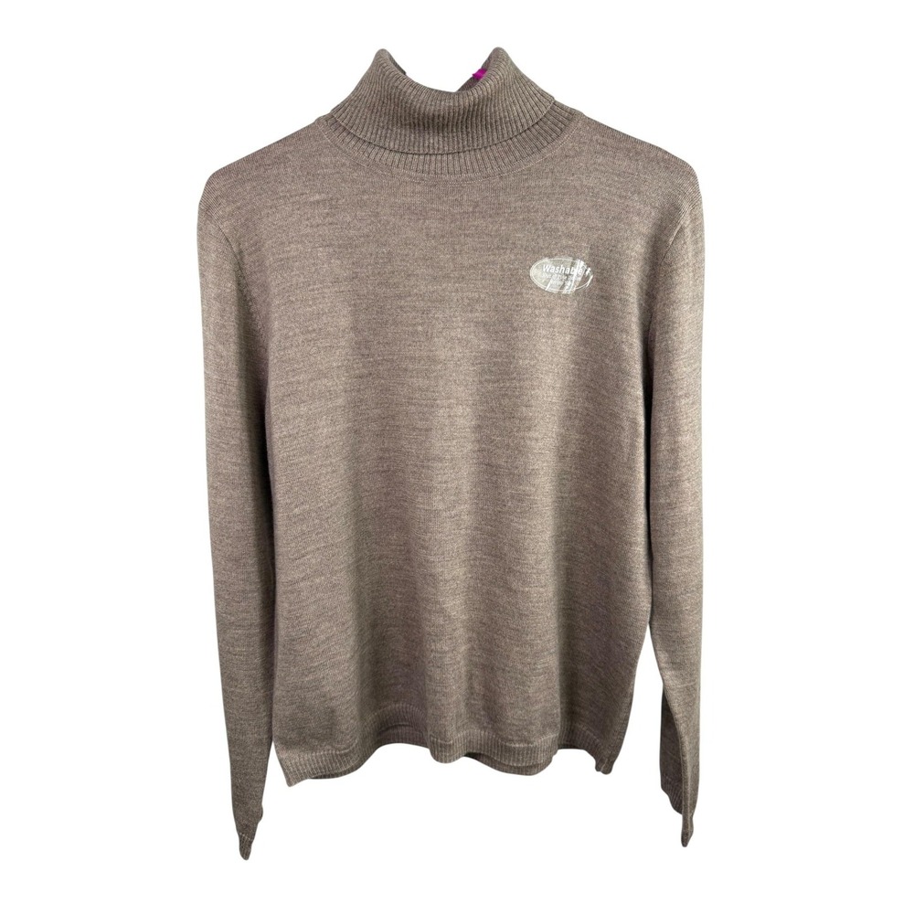 Pendleton Sweater Womens Medium Gray Turtleneck 100% Merino Wool Knit Pullover